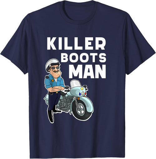 Funny Motors Police Officer Killer Boots For Motorcycle Cop