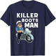Funny Motors Police Officer Killer Boots For Motorcycle Cop T-Shirt - T-Shirt | Navy