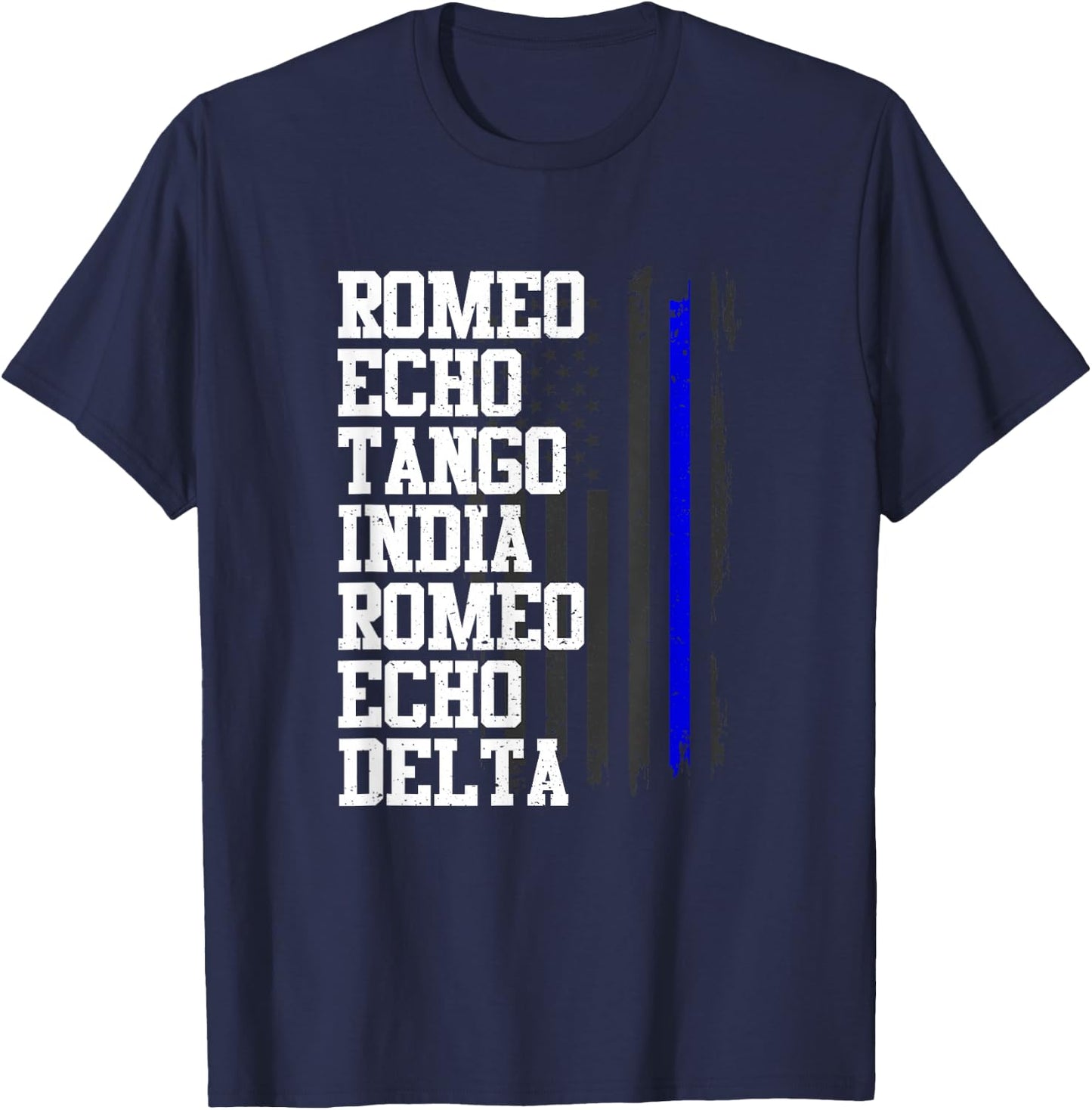 Romeo Echo Tango India Romeo Echo Delta Retired Military T-Shirt - T-Shirt | Navy