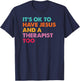 It's Ok To Have Jesus And A Therapist Too Therapy Christians T-Shirt - T-Shirt | Navy