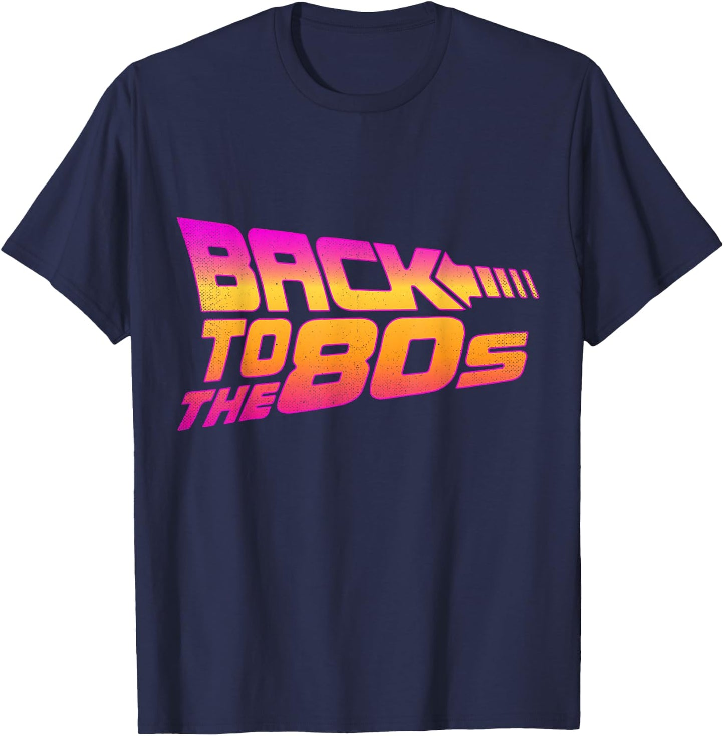 Back To The 80s Costume Retro Fancy Dress Halloween Party T-Shirt - T-Shirt | Navy