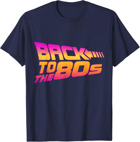 Back To The 80s Costume Retro Fancy Dress Halloween Party T-Shirt - T-Shirt | Navy