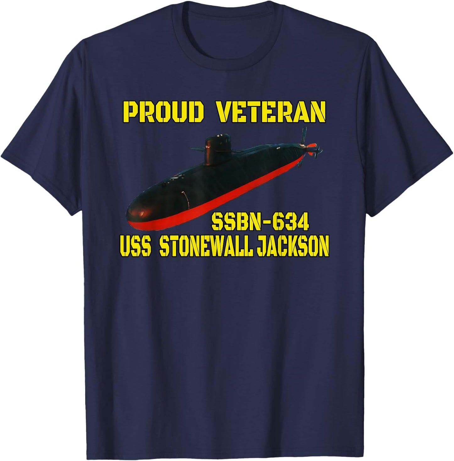 USS Jackson SSBN-634 Submarine Veterans Day Father Grandpa T-Shirt - T-Shirt | Navy