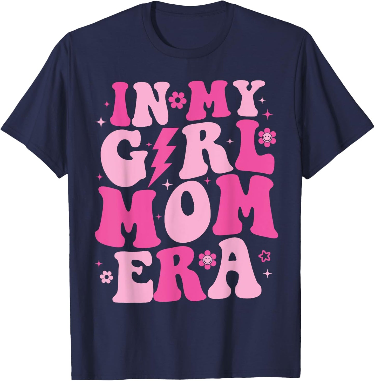 In My Girl Mom Era Groovy Mom Mothers Day 2024 T-Shirt - T-Shirt | Navy