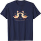Vintage Goose Bumps Pun Fist Bump Geese Pals Kawaii Geese T-Shirt - T-Shirt | Navy