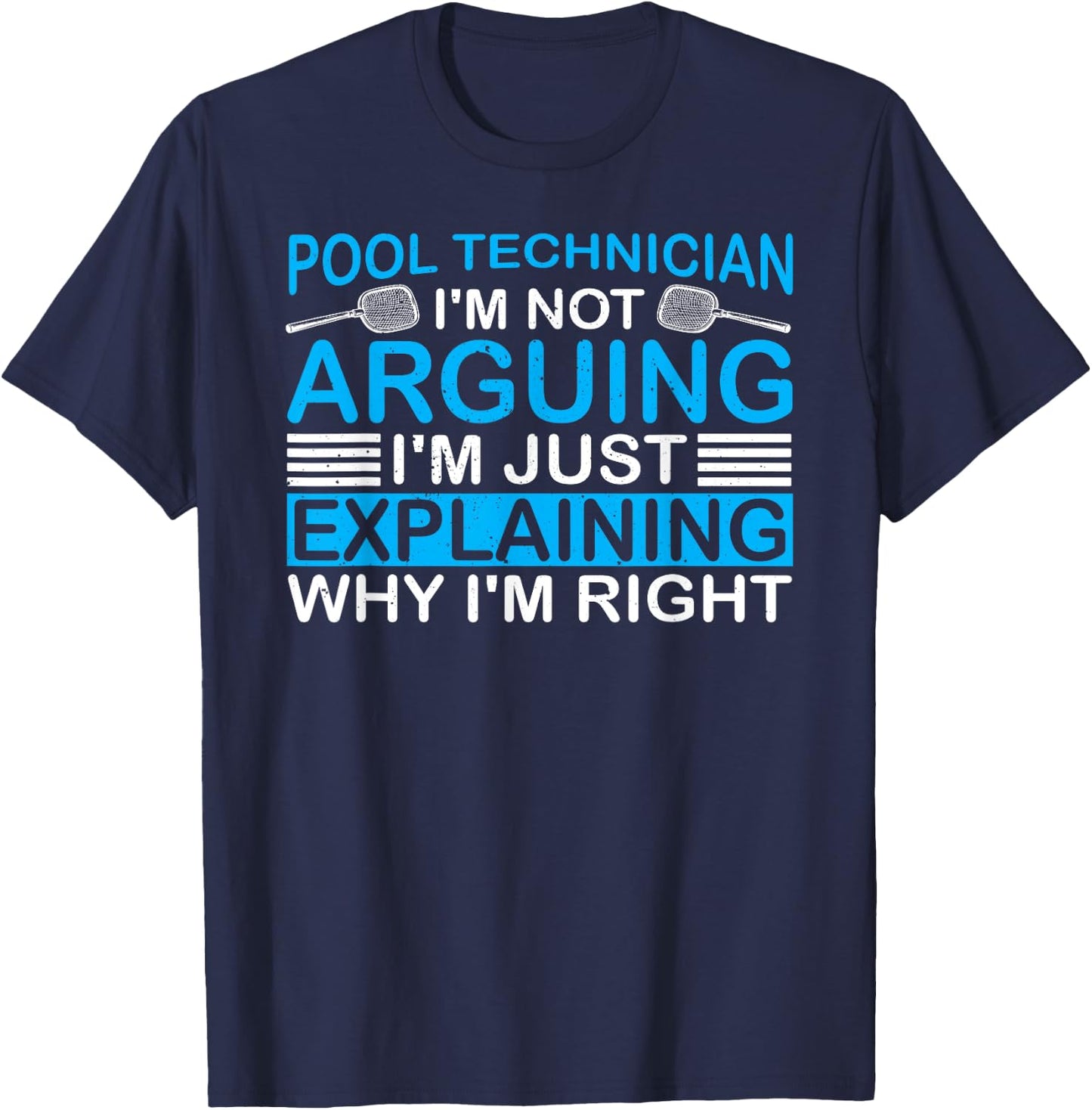 Funny Pool Technician Saying Pool Tech Repair Services T-Shirt - T-Shirt | Navy