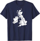 British Isles Sea Ireland Scotland Wales England Map Coins T-Shirt - T-Shirt | Navy