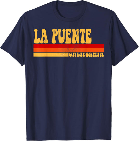 LA PUENTE California City Vintage Roots Retro Design 70s 80s T-Shirt - T-Shirt | Navy