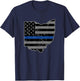 Ohio Highway Patrol Shirt Thin Blue Line Flag Shirt T-Shirt - T-Shirt | Navy