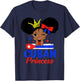 Cuban Princess Cuba Girl Melanin Cute Cuban Flag T-Shirt - T-Shirt | Navy