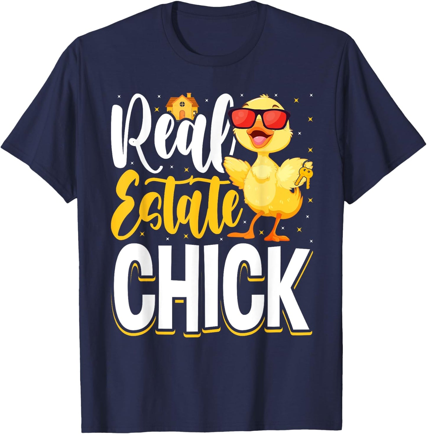 Real Estate Chick Funny Realtor T-Shirt - T-Shirt | Navy