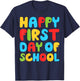 Happy First Day Of School Shirt Boy Girl Back To School T-Shirt - T-Shirt | Navy