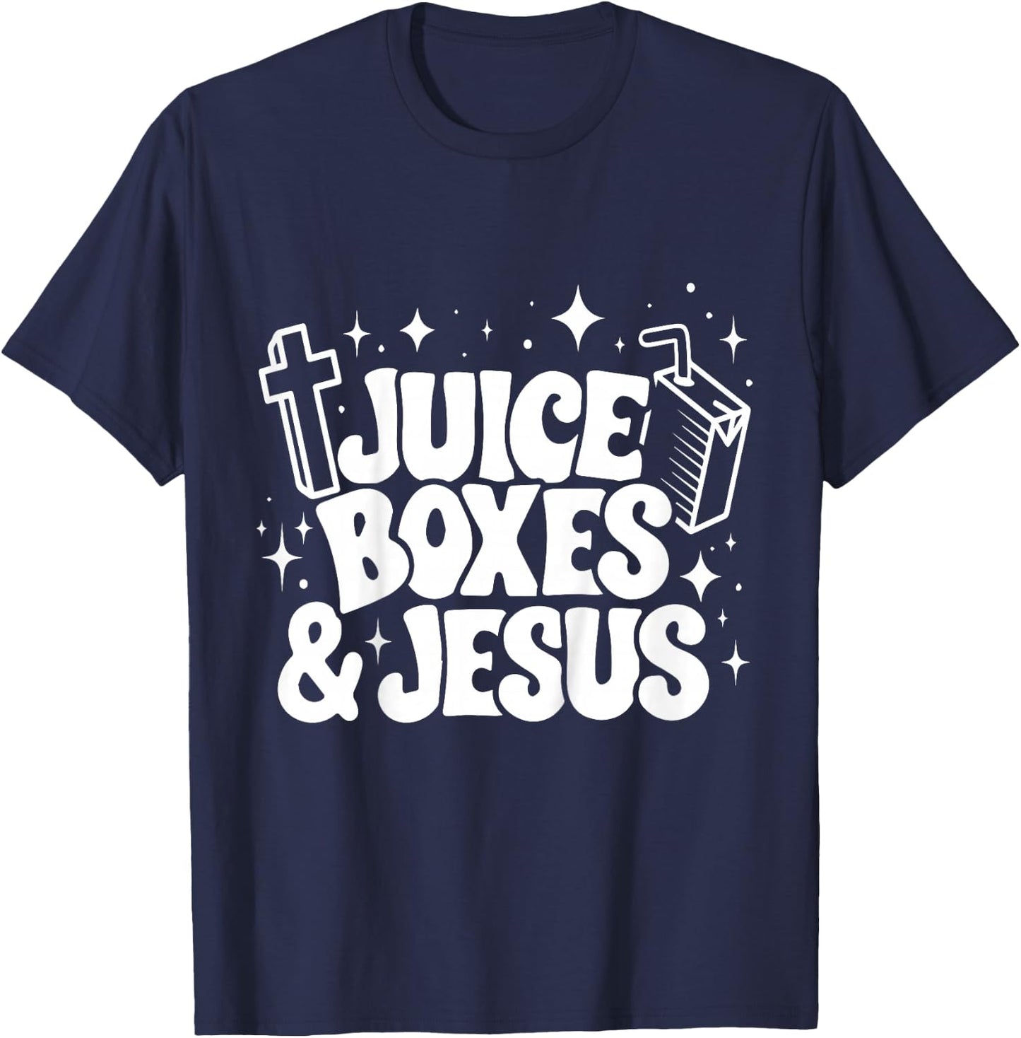 Kids A Juice boxes Saved My Life & Jesus Diabetes Awareness T-Shirt - T-Shirt | Navy