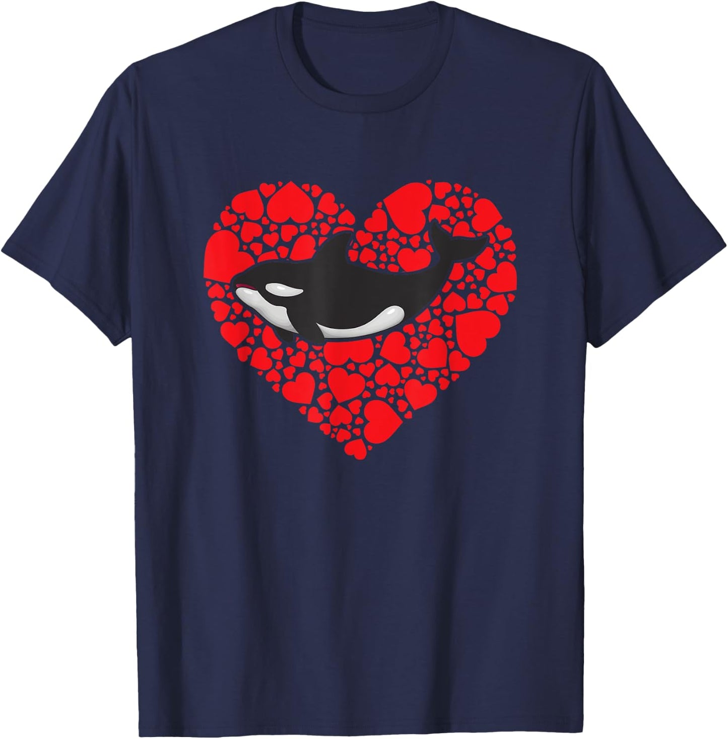 Orca Killer whale Love Valentines day Gift kids T-Shirt - T-Shirt | Navy