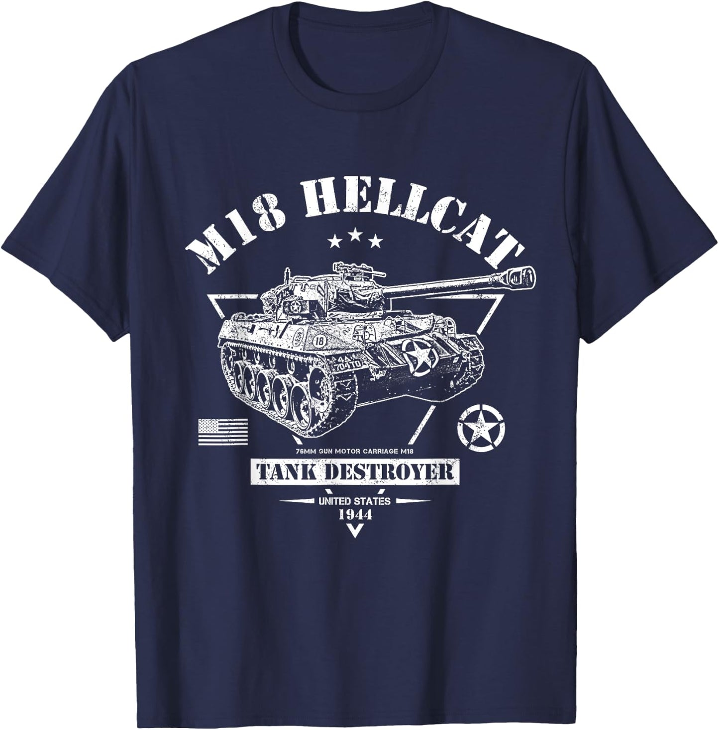 M18 Hellcat WW2 Tank Destroyer Men Women T-Shirt - T-Shirt | Navy