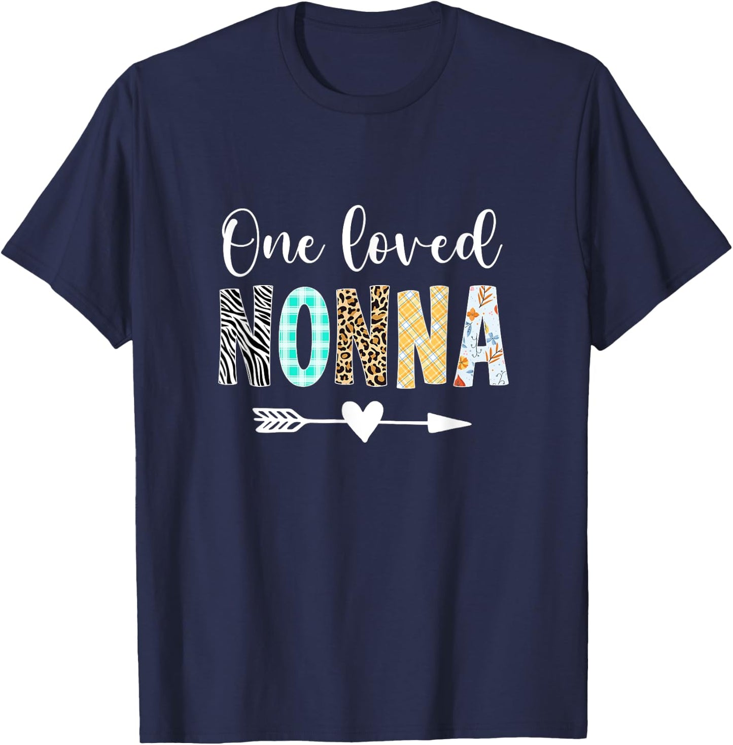 Nonna Women Cute Design One Loved Nonna Mother's Day T-Shirt - T-Shirt | Navy