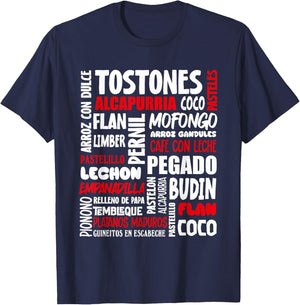 Puerto Rican Food Puerto Rico Foodie Chef T-Shirt - T-Shirt | Navy