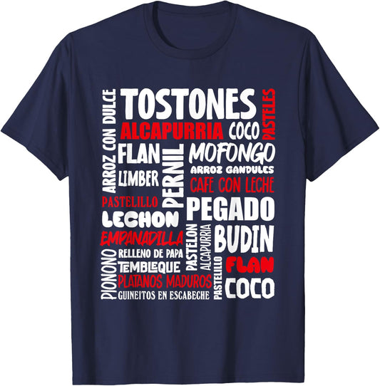 Puerto Rican Food Puerto Rico Foodie Chef T-Shirt - T-Shirt | Navy