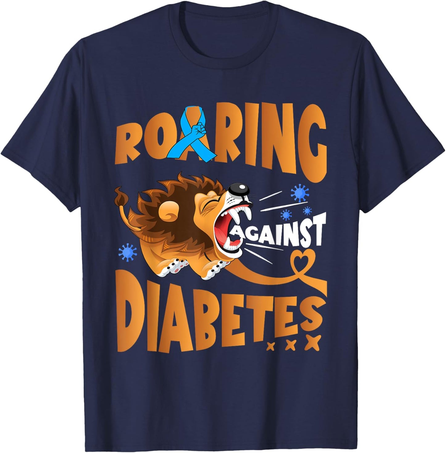 Diabetes Awareness Lion Insulin Diabetic Toddler Kids T-Shirt - T-Shirt | Navy