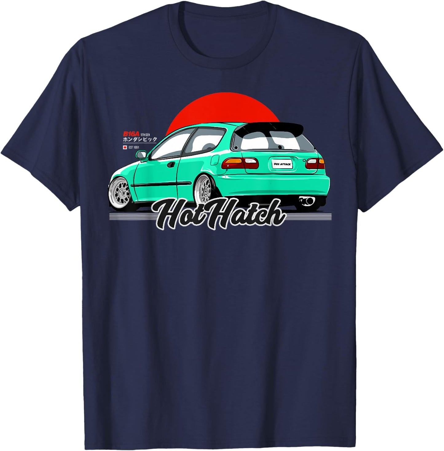 Civic eg hothatch Japanese car T-Shirt - T-Shirt | Navy