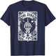 The Zero Of Fucks, Tarot Card, Sublimation - On Back T-Shirt - T-Shirt | Navy