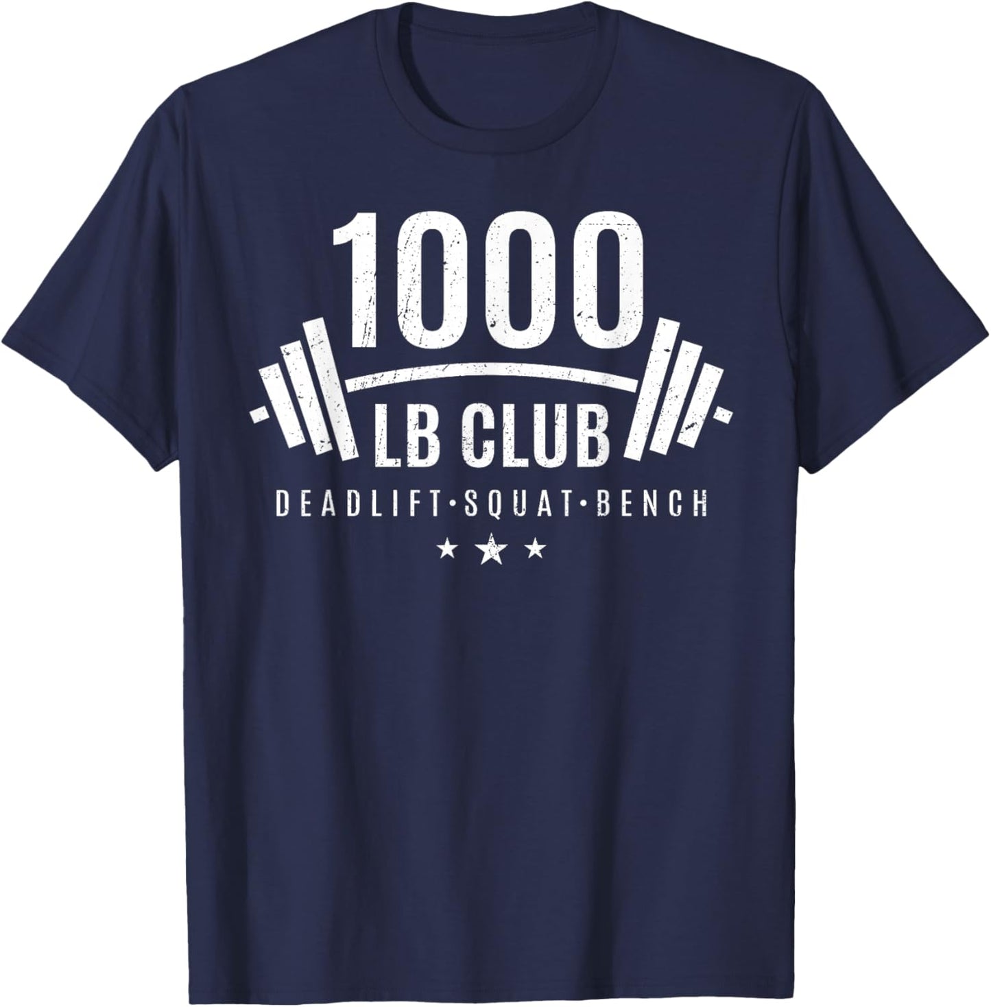 1000 lb Club Shirt - Weightlifting Gift Bodybuilders T-Shirt - T-Shirt | Navy