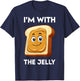 I'm with Jelly Just Married Couple Funny Honeymoon T-Shirt - T-Shirt | Navy