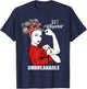 Deep Vein Thrombosis DVT Warrior Unbreakable Shirt Awareness T-Shirt - T-Shirt | Navy
