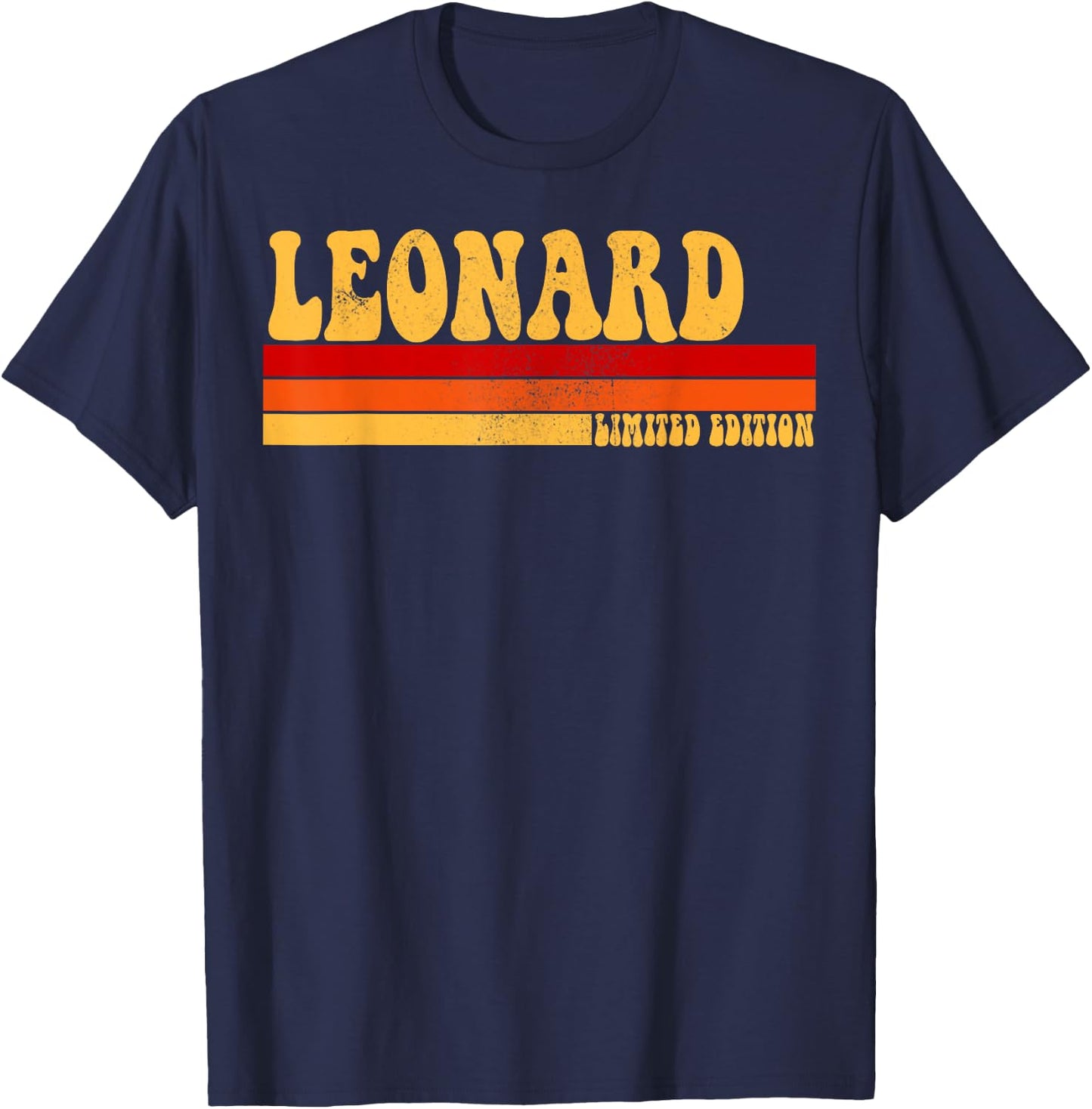 LEONARD Name Personalized Idea Men Retro Vintage LEONARD T-Shirt - T-Shirt | Navy