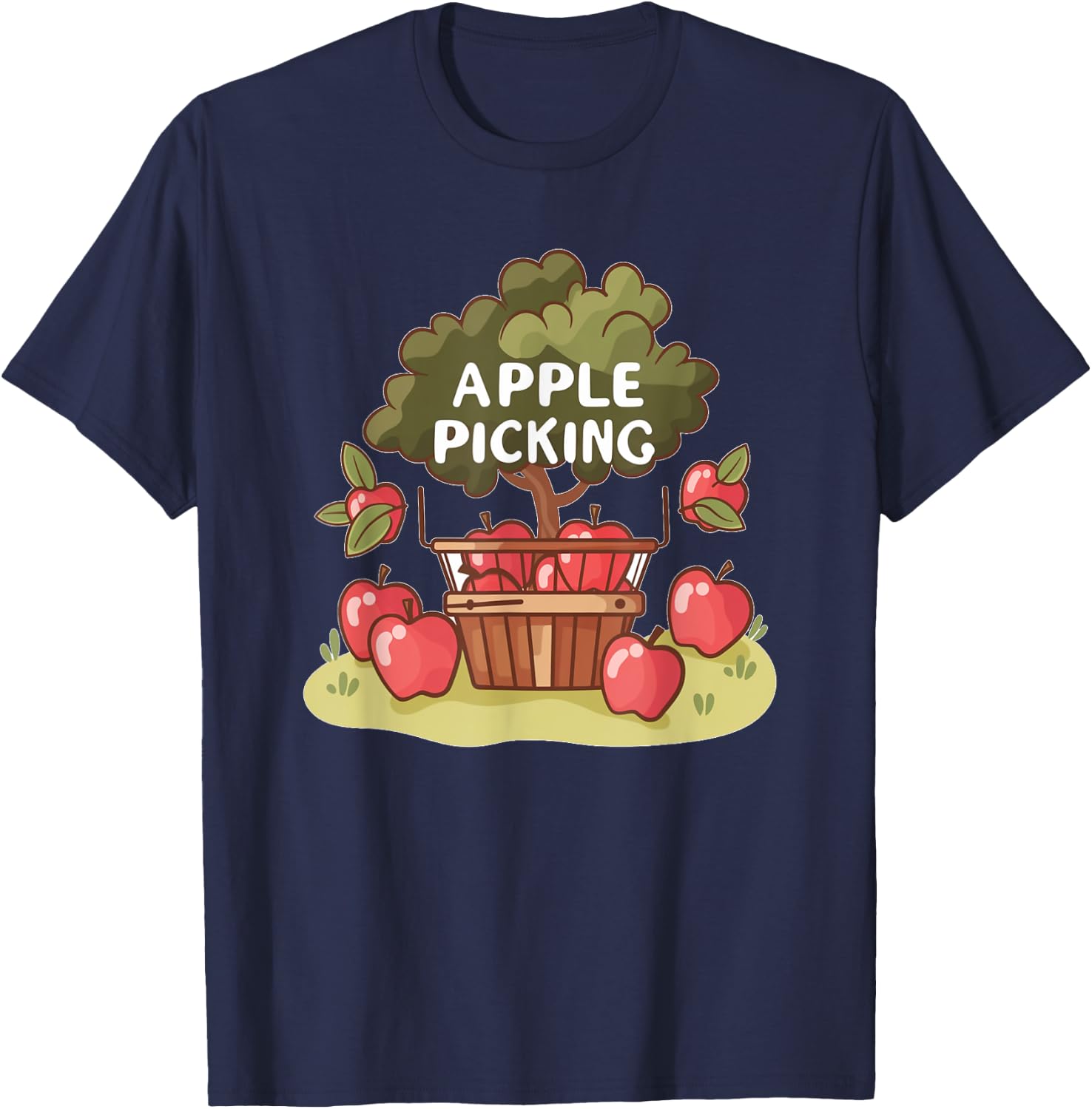 Happy Apple picking Costume for Adults and Kids T-Shirt - T-Shirt | Navy