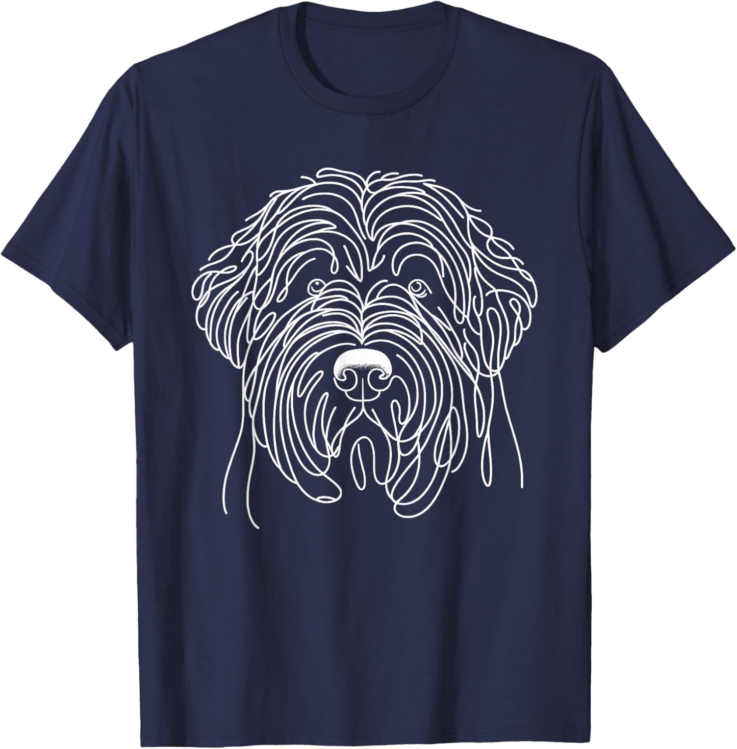Line Art Bouvier Des Flandres T-Shirt - T-Shirt | Navy