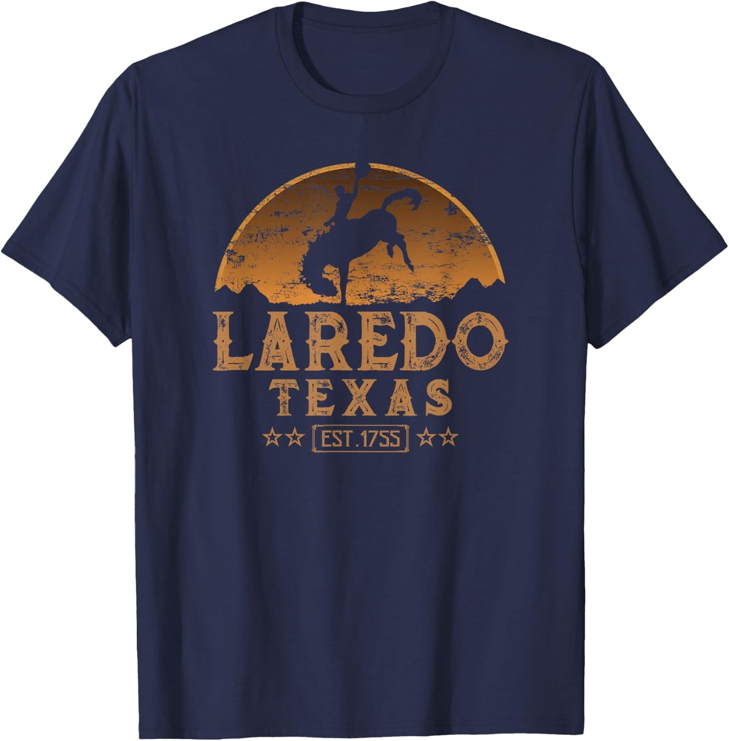 Laredo Texas TX Rodeo Cowboy T-Shirt - T-Shirt | Navy