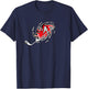 Monster Hurricane Storm Hockey Logo T-Shirt - T-Shirt | Navy