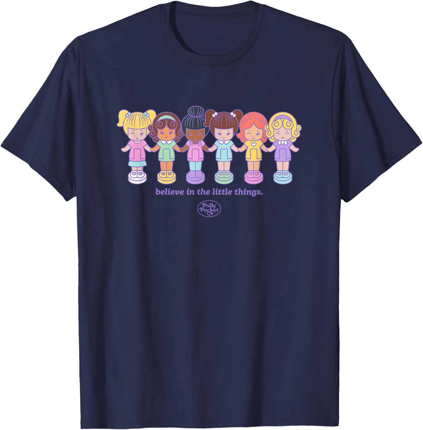 Polly Pocket - Believe in the Little Things Polly Dolls T-Shirt - T-Shirt | Navy