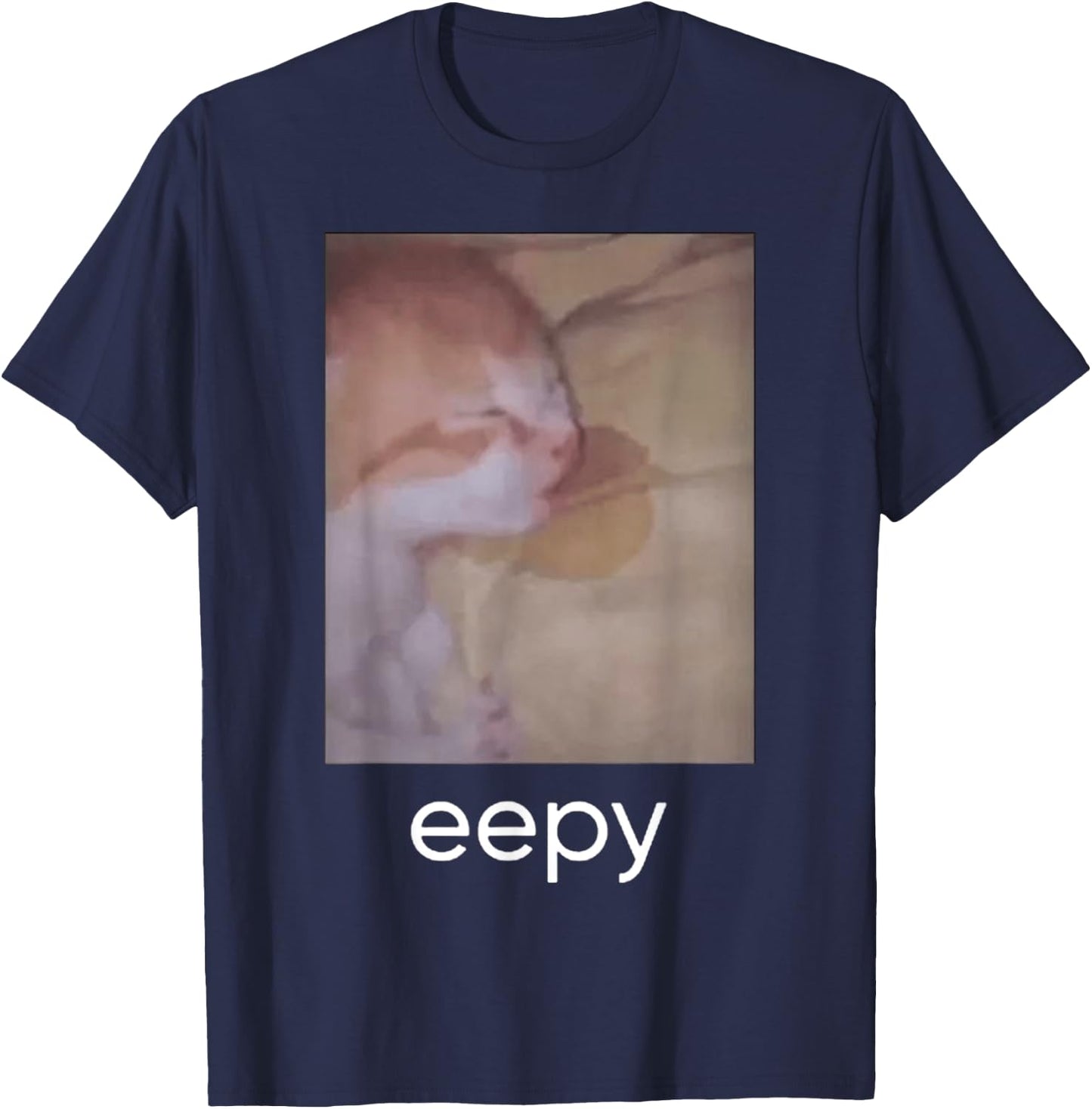 Eepy Cat Meme T-Shirt - T-Shirt | Navy