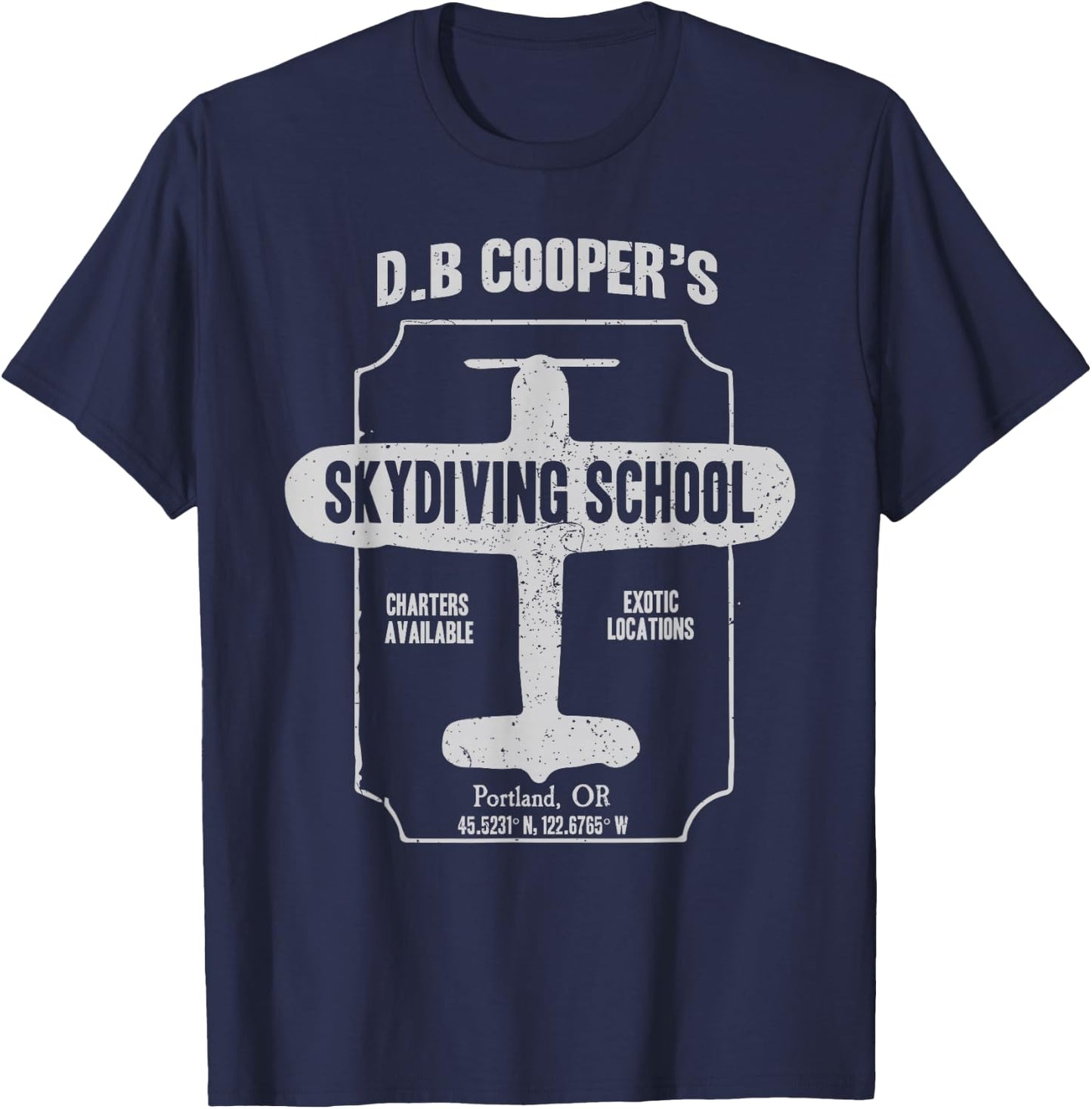 D.B. Cooper Skydiving School T Shirt T-Shirt - T-Shirt | Navy