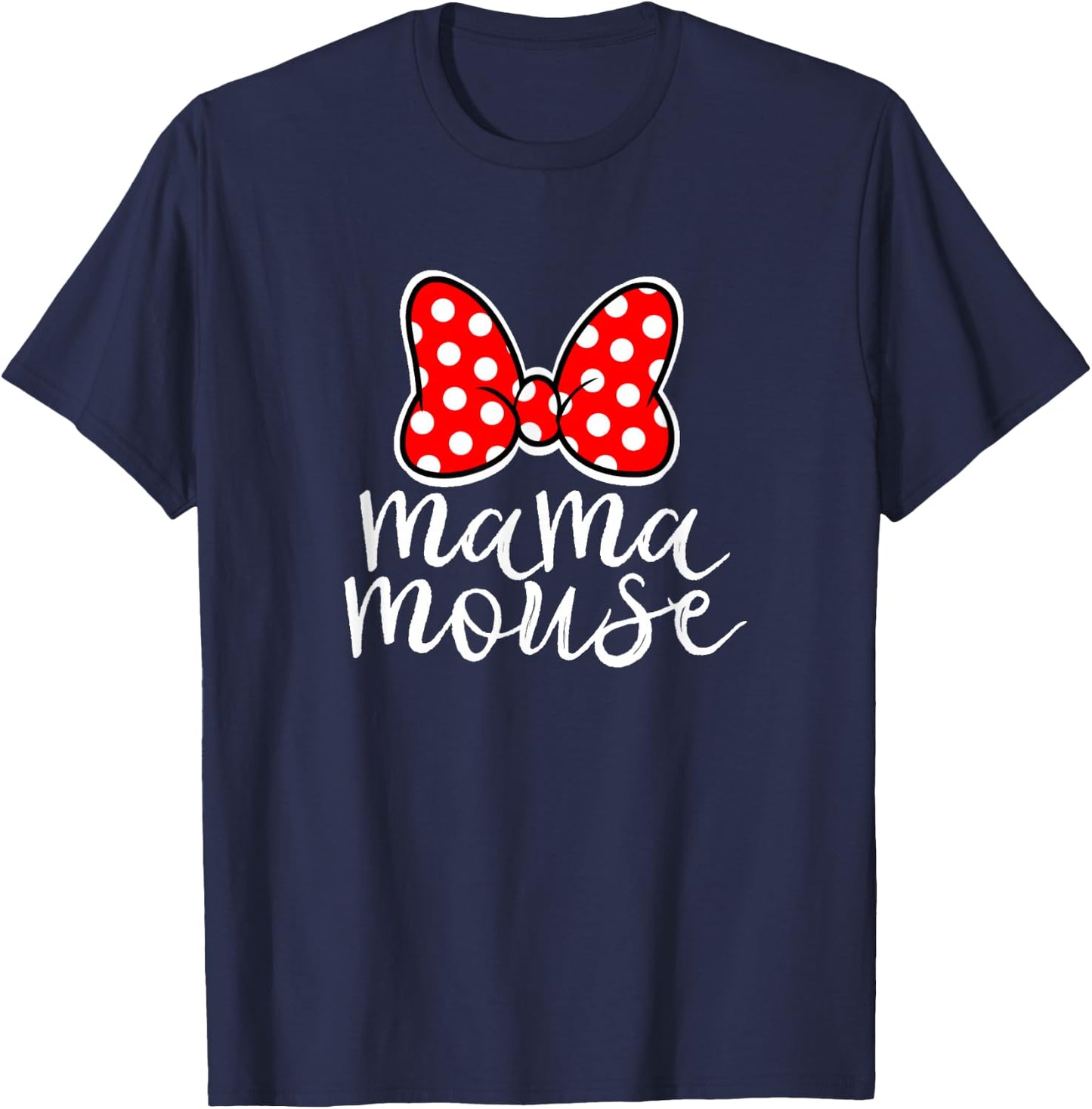 Mama Mouse Family Vacation Mom Funny Mama Mouse T-Shirt - T-Shirt | Navy