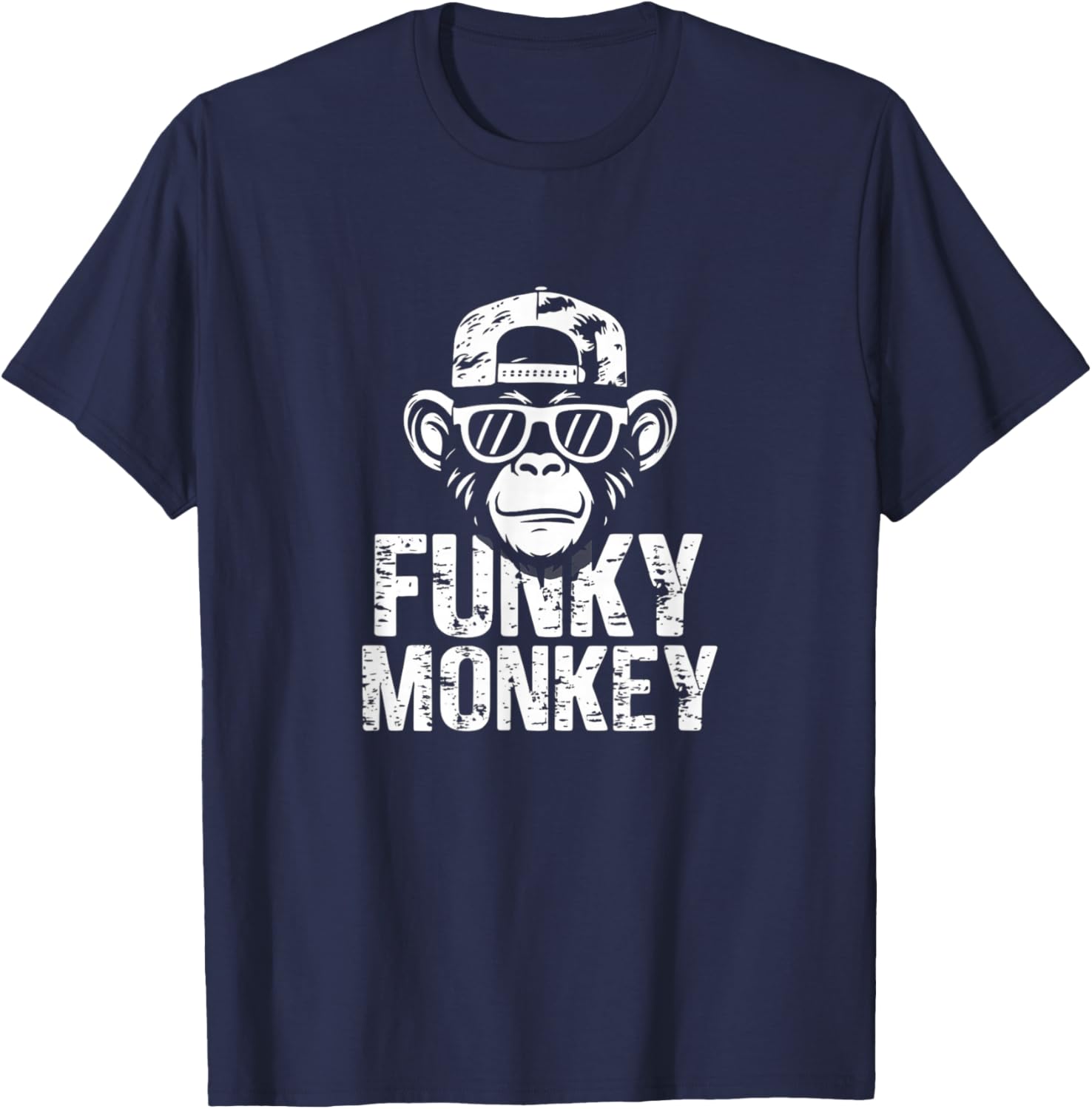 Funky Monkey Cool Monkey Graphic T-Shirt - T-Shirt | Navy