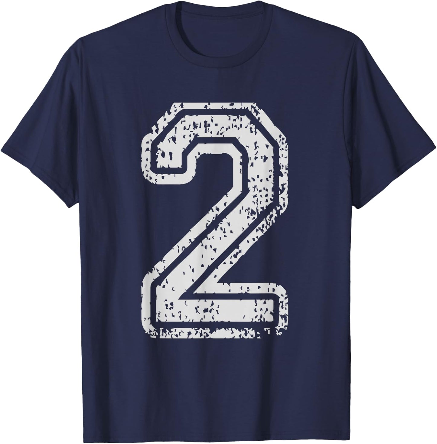 Team Jersey Uniforms Number 2 Two School Sports Birthdays T-Shirt - T-Shirt | Navy