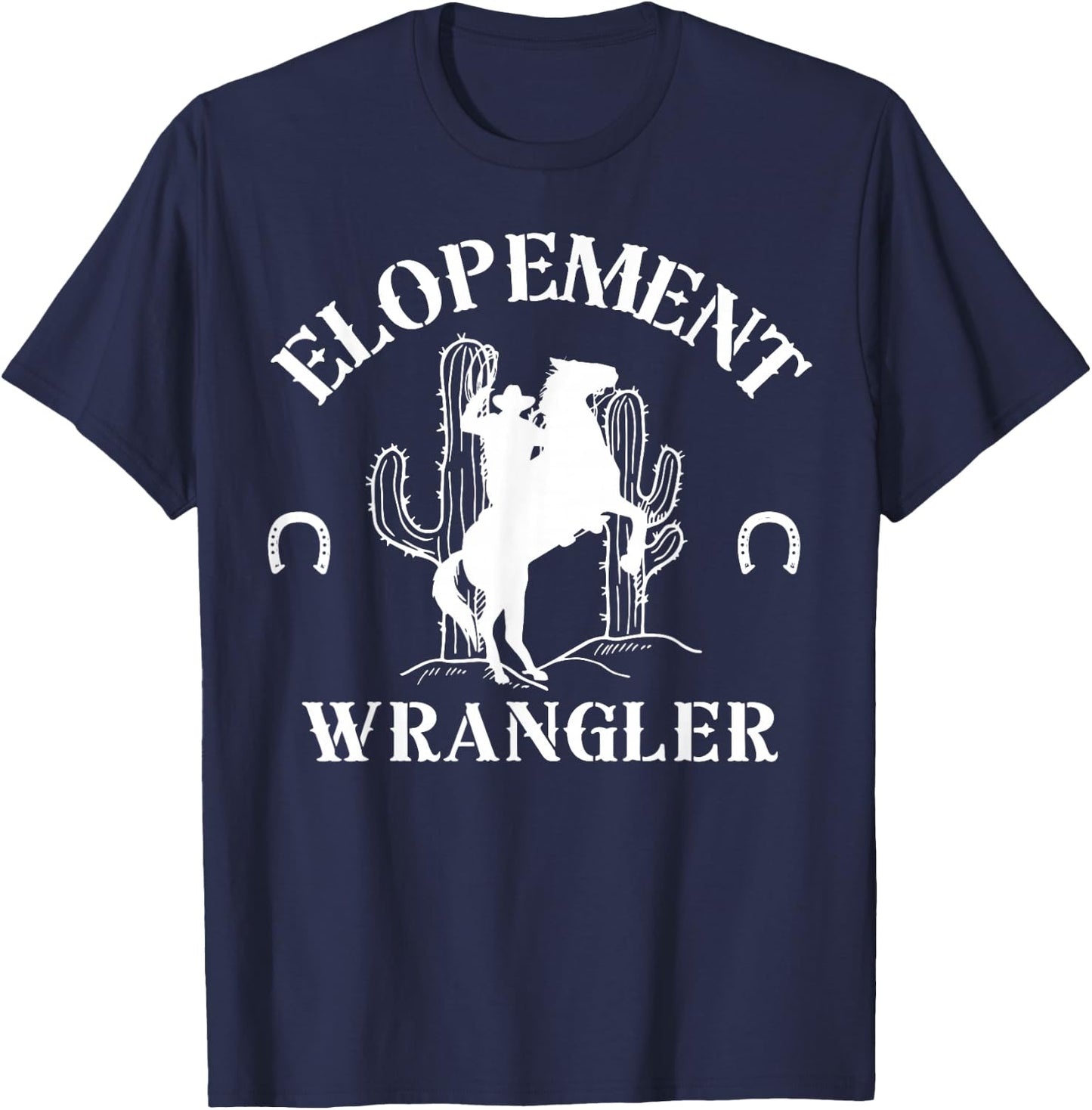 Retro Elopement Wrangler RBT Registered Behavior Therapist T-Shirt - T-Shirt | Navy