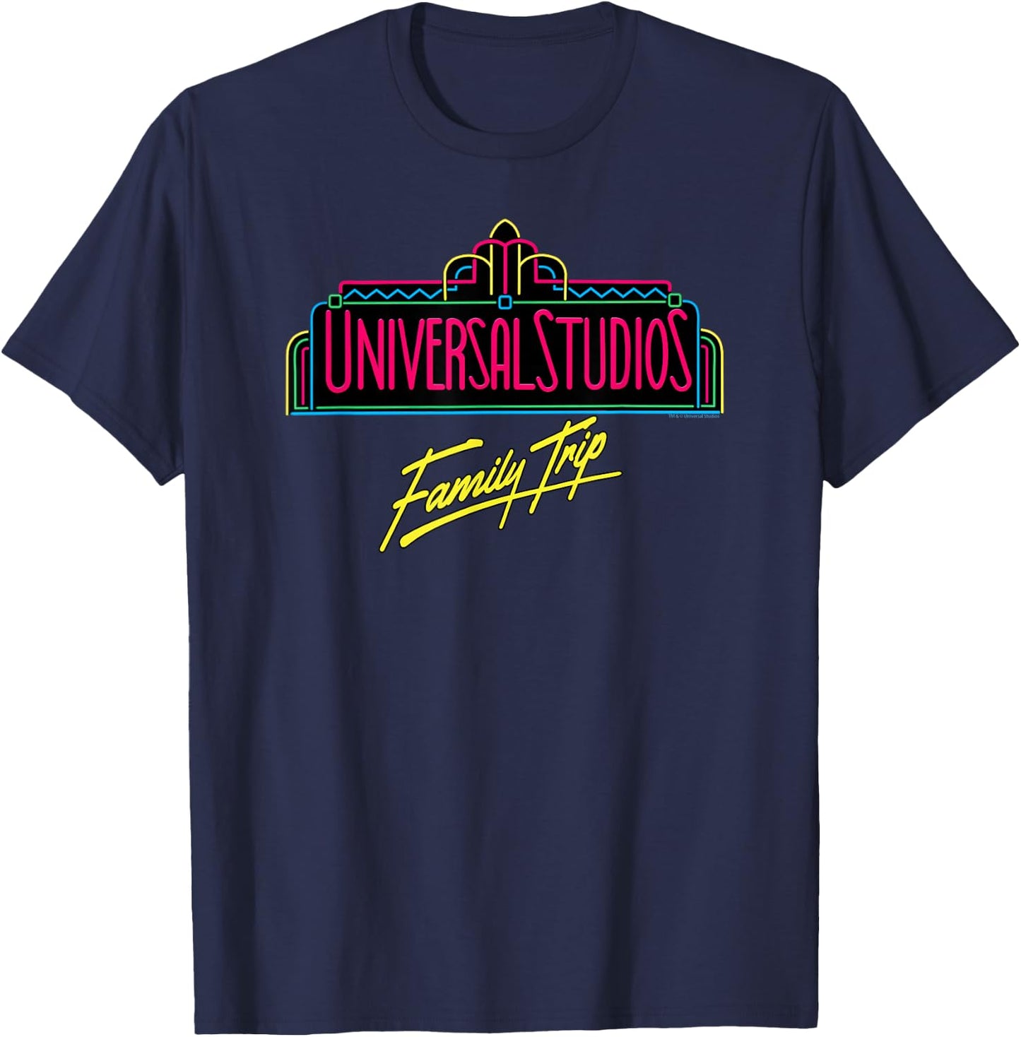 Universal Studios Marquee Family Trip T-Shirt - T-Shirt | Navy