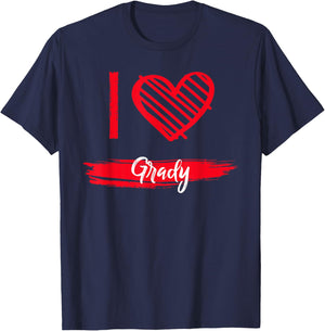 I Love Grady County I Heart Grady T-Shirt - T-Shirt | Navy