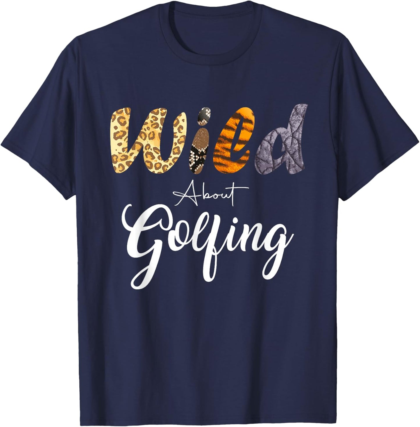 Leopard Wild About Golf Courses T-Shirt - T-Shirt | Navy