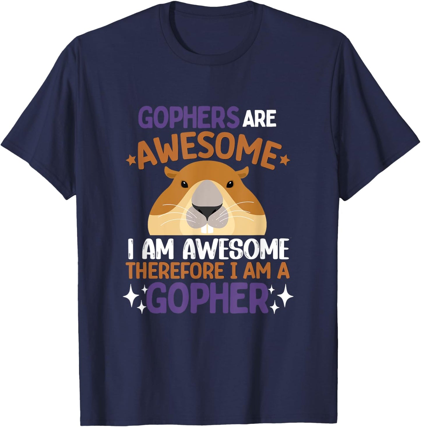 Gopher Shirt Animal Lover Gopher Lover Gophers T-Shirt - T-Shirt | Navy