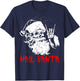 Hail Santa Funny Christmas Pajamas Heavy Metal Xmas Holiday T-Shirt - T-Shirt | Navy