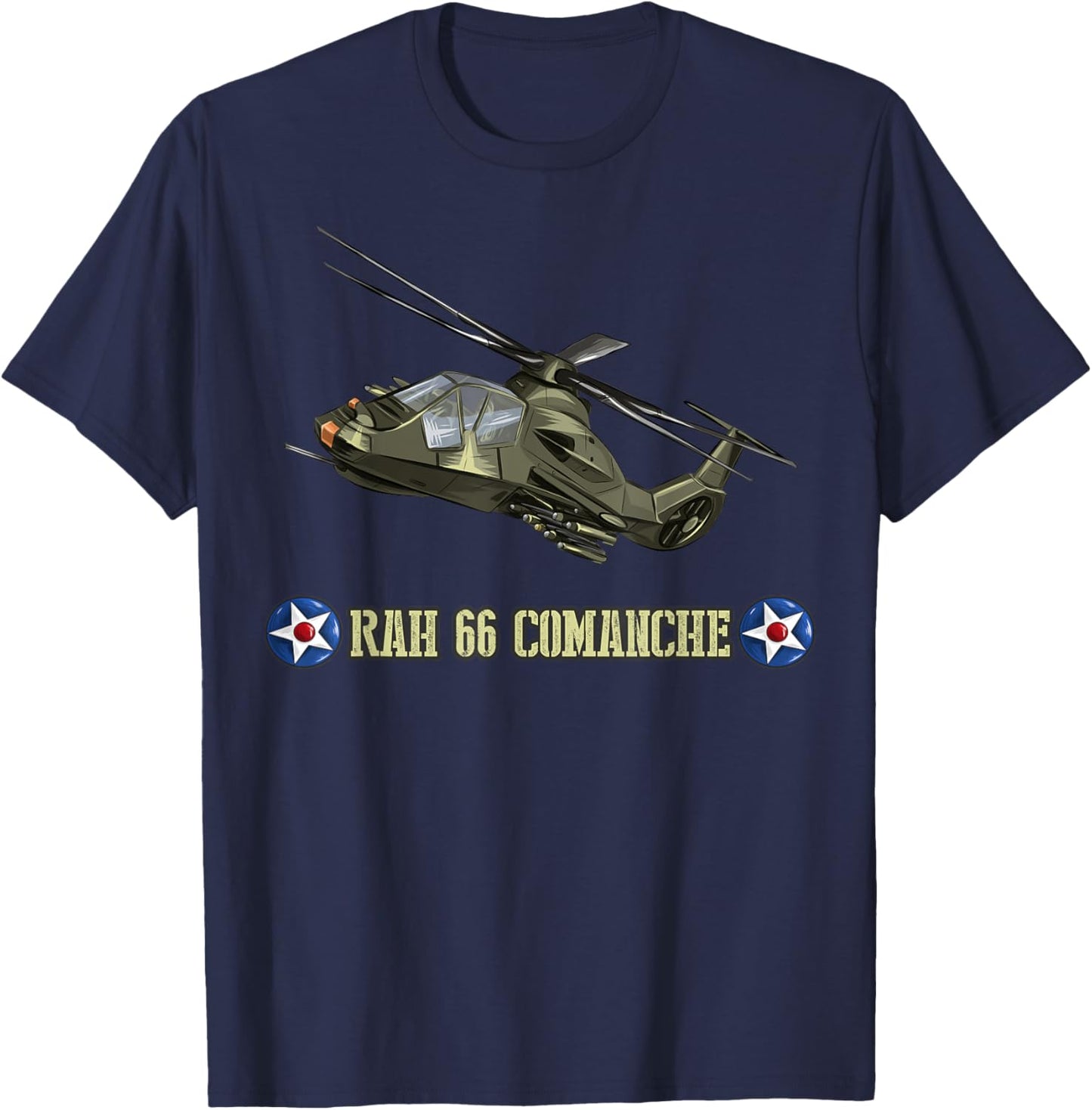 US military aircraft RH-66 Comanche helicopter aviator gift T-Shirt - T-Shirt | Navy