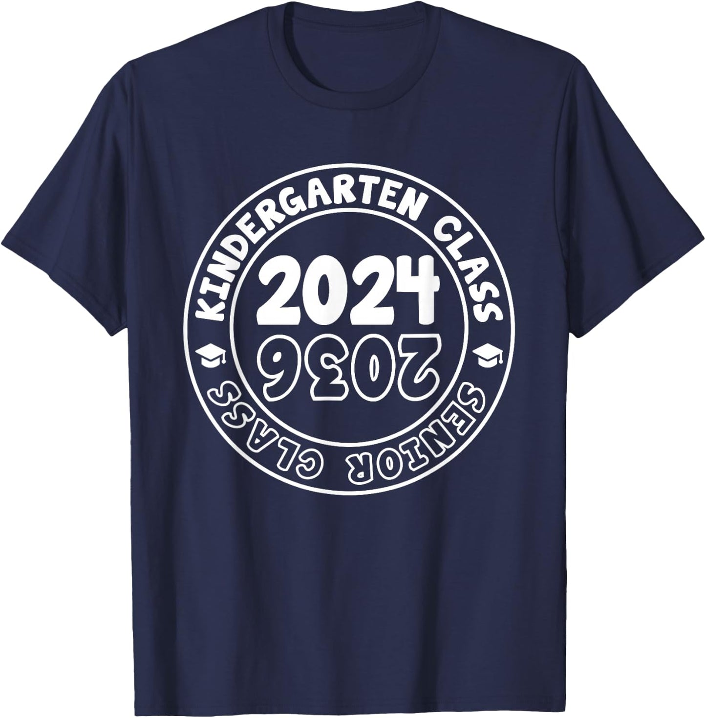 Kindergarten Graduation Class Of 2024 Senior Class of 2036 T-Shirt - T-Shirt | Navy