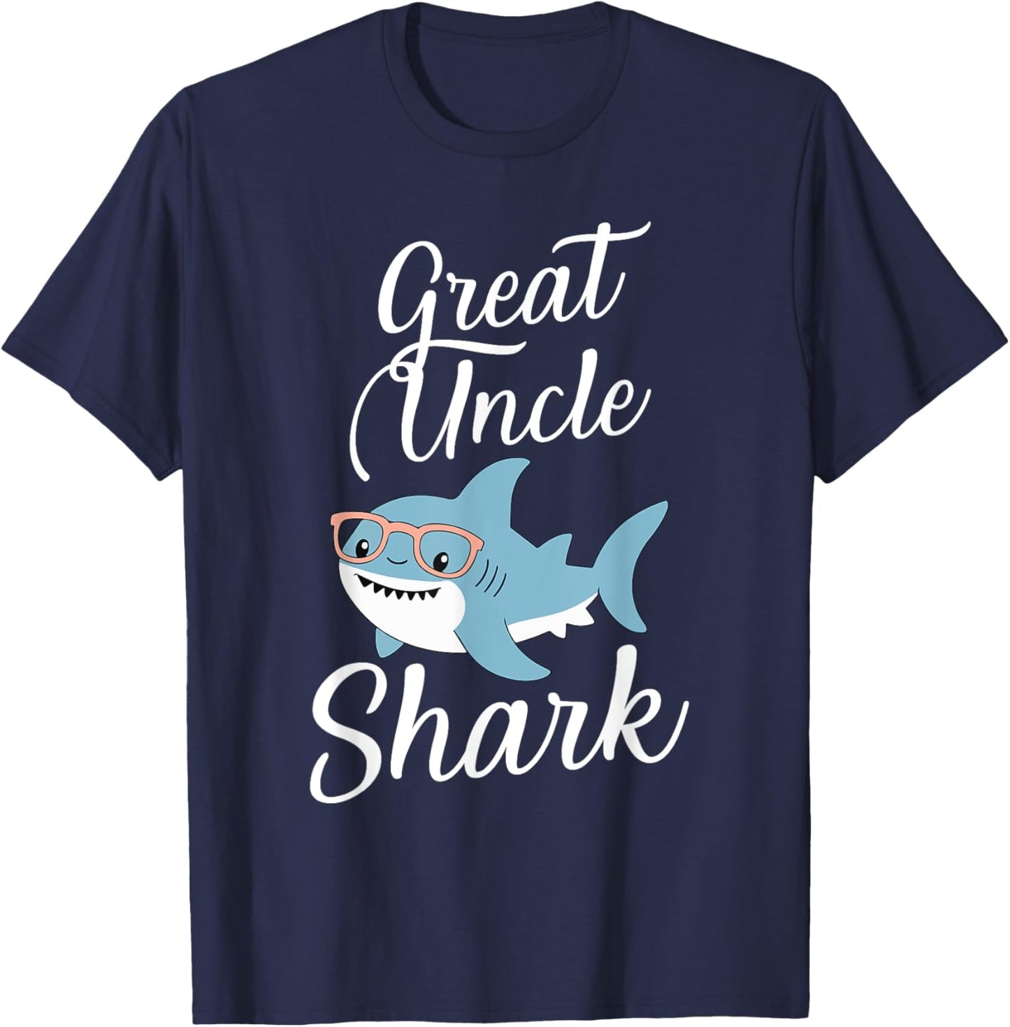 Great Uncle Shark Funny Matching Family T-Shirt - T-Shirt | Navy