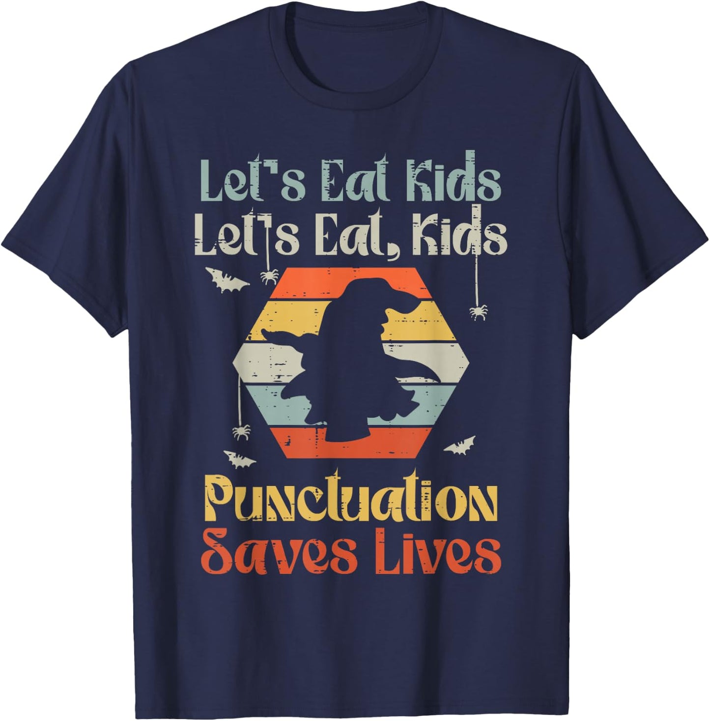 Halloween Lets Eat Kids Funny English Teacher Costume Women T-Shirt - T-Shirt | Navy