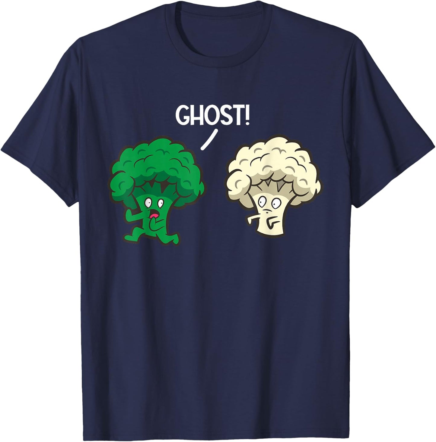 Broccoli Ghost Cauliflower T-Shirt - T-Shirt | Navy